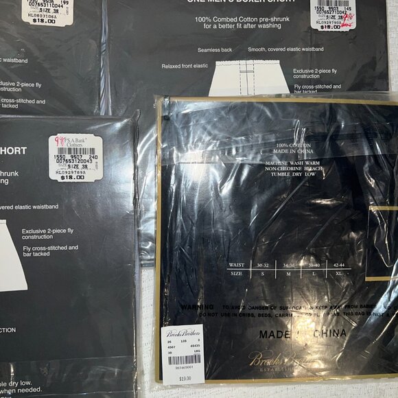 JOS. A. BANK NEW MEN’S BOXER SHORTS SIZE 38 & Brooks Bros LG VARIETY PACK OF 4 - Picture 6 of 6